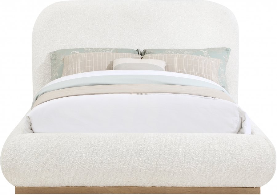 Vaughn Boucle Fabric Upholstered Bed - Image 3