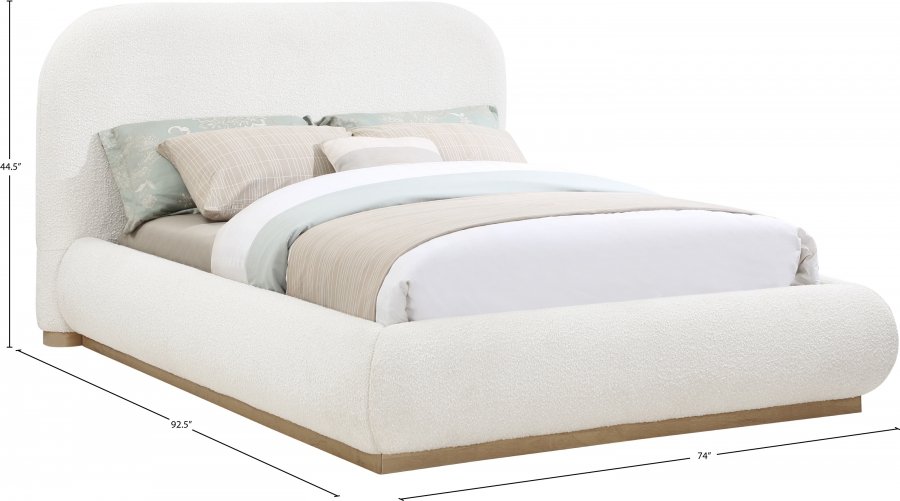 Vaughn Boucle Fabric Upholstered Bed - Image 9