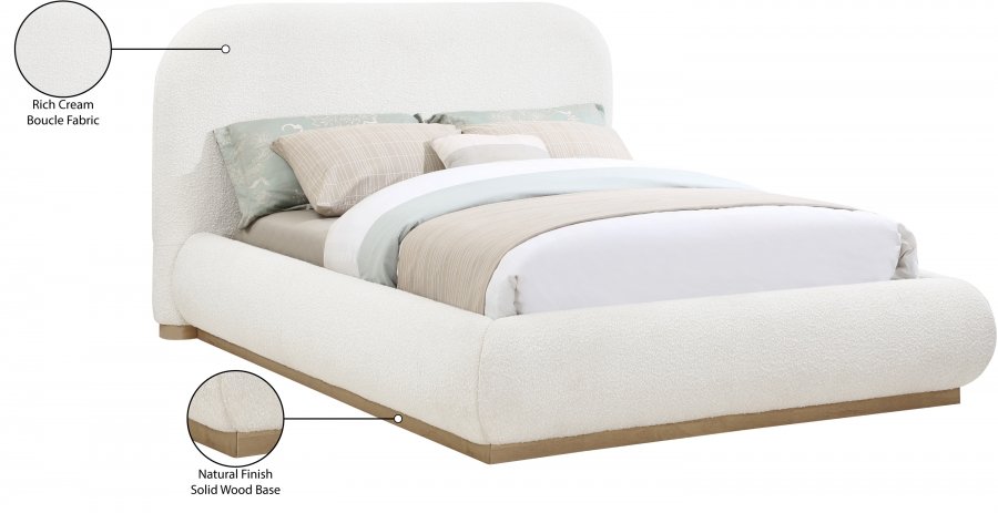 Vaughn Boucle Fabric Upholstered Bed - Image 10