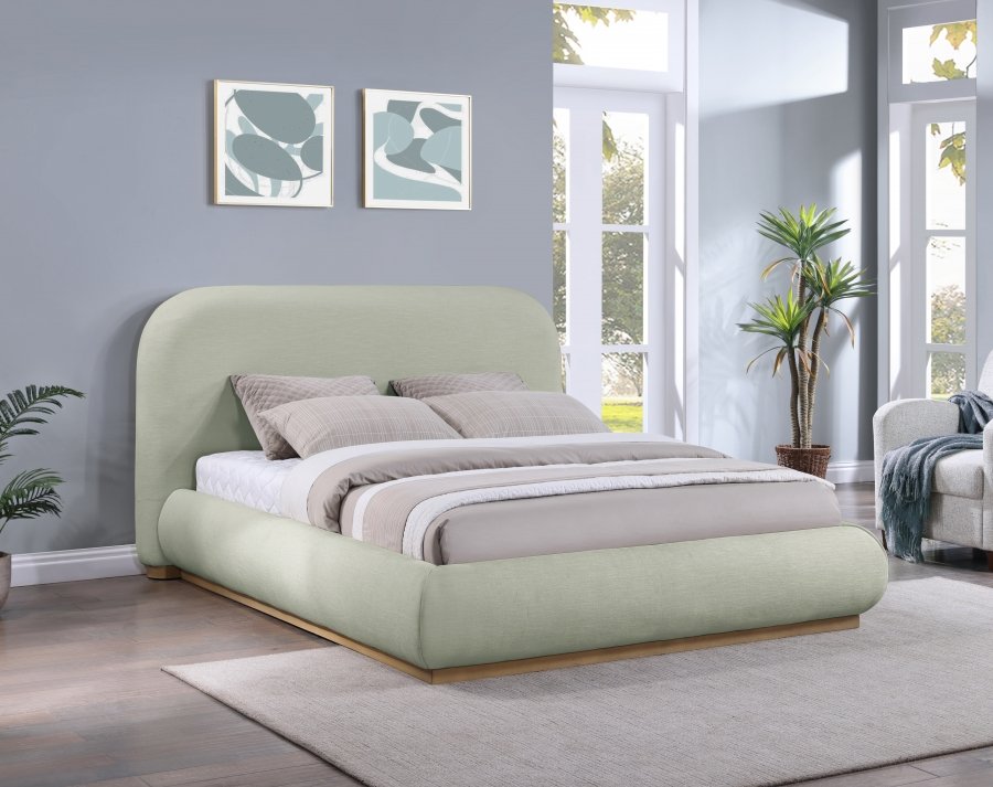 Vaughn Chenille Fabric Upholstered Bed - Image 2
