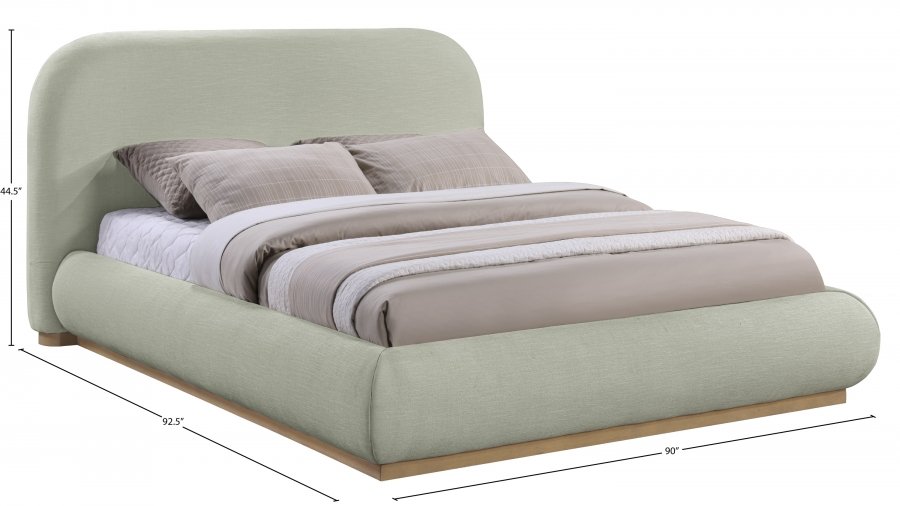 Vaughn Chenille Fabric Upholstered Bed - Image 9