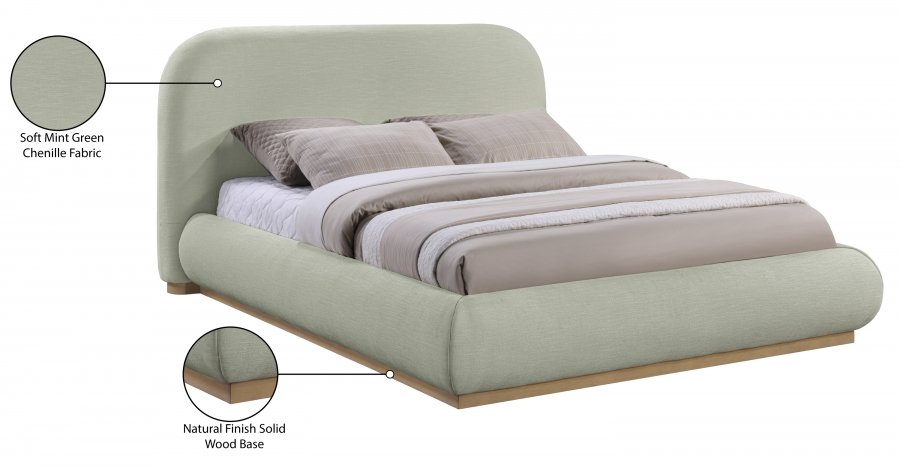 Vaughn Chenille Fabric Upholstered Bed - Image 10