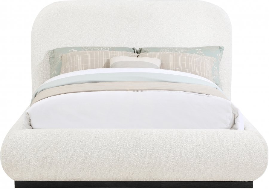 Vaughn Boucle Fabric Upholstered Bed - Image 3