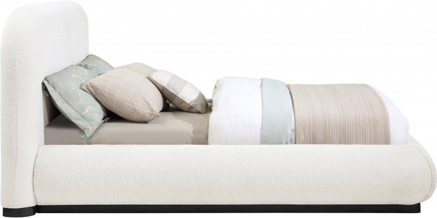 Vaughn Boucle Fabric Upholstered Bed - Image 4