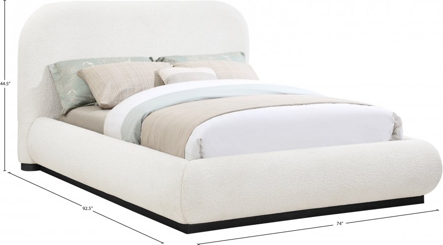Vaughn Boucle Fabric Upholstered Bed - Image 9