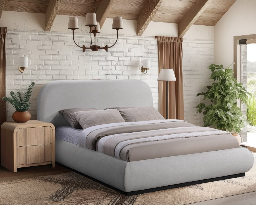 Vaughn Chenille Fabric Upholstered Bed - Image 2
