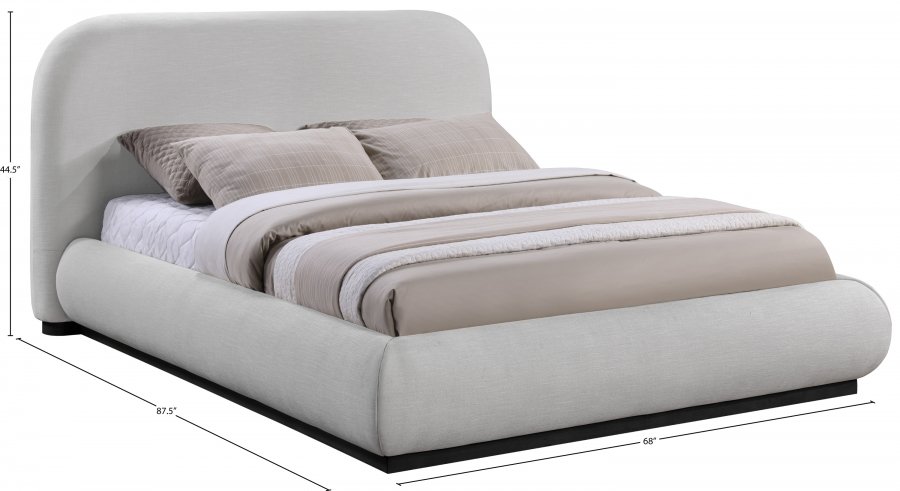 Vaughn Chenille Fabric Upholstered Bed - Image 4