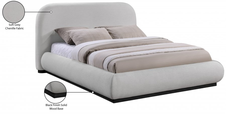 Vaughn Chenille Fabric Upholstered Bed - Image 5