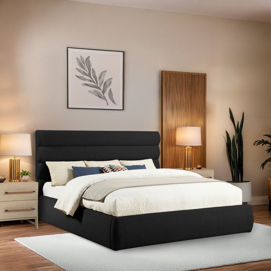Adam Boucle Fabric Upholstered Bed - Image 2
