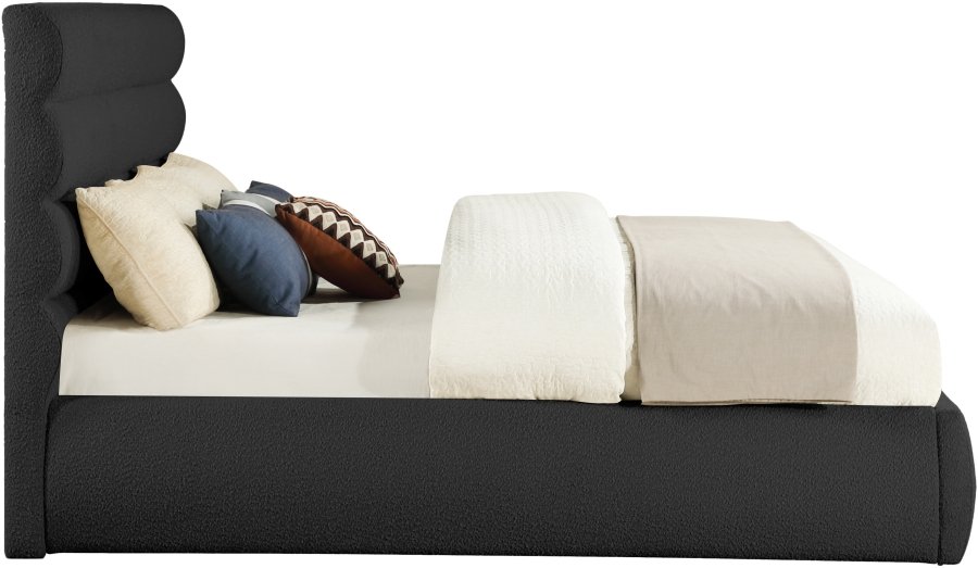 Adam Boucle Fabric Upholstered Bed - Image 4