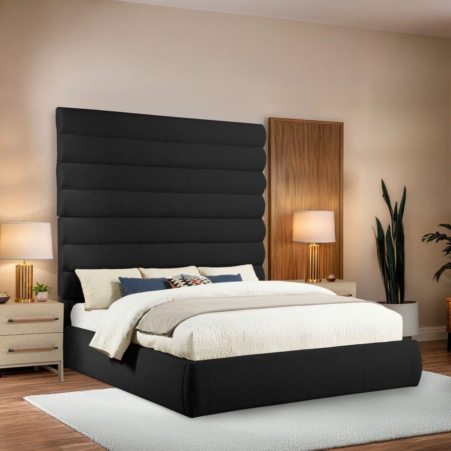 Adam Boucle Fabric Upholstered Bed - Image 2