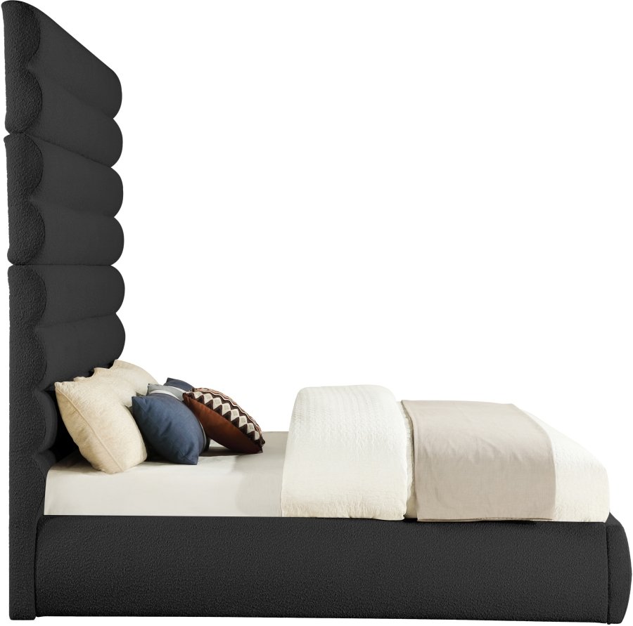Adam Boucle Fabric Upholstered Bed - Image 4