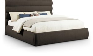 Adam Boucle Fabric Upholstered Bed