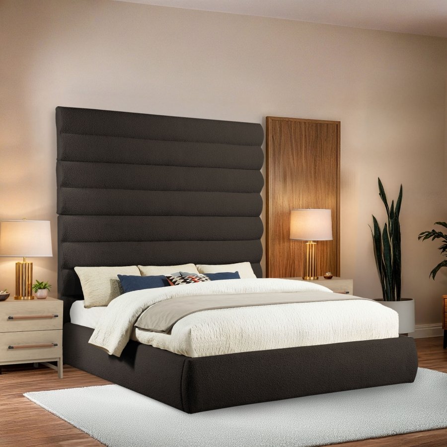 Adam Boucle Fabric Upholstered Bed - Image 2