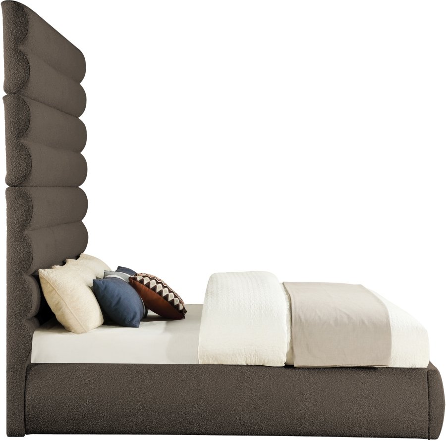 Adam Boucle Fabric Upholstered Bed - Image 4