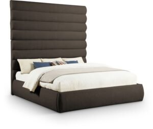 Adam Boucle Fabric Upholstered Bed