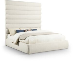 Adam Boucle Fabric Upholstered Bed