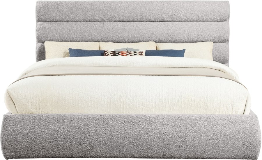 Adam Boucle Fabric Upholstered Bed - Image 3