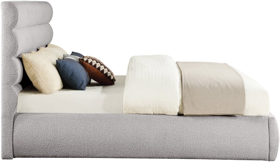 Adam Boucle Fabric Upholstered Bed - Image 4