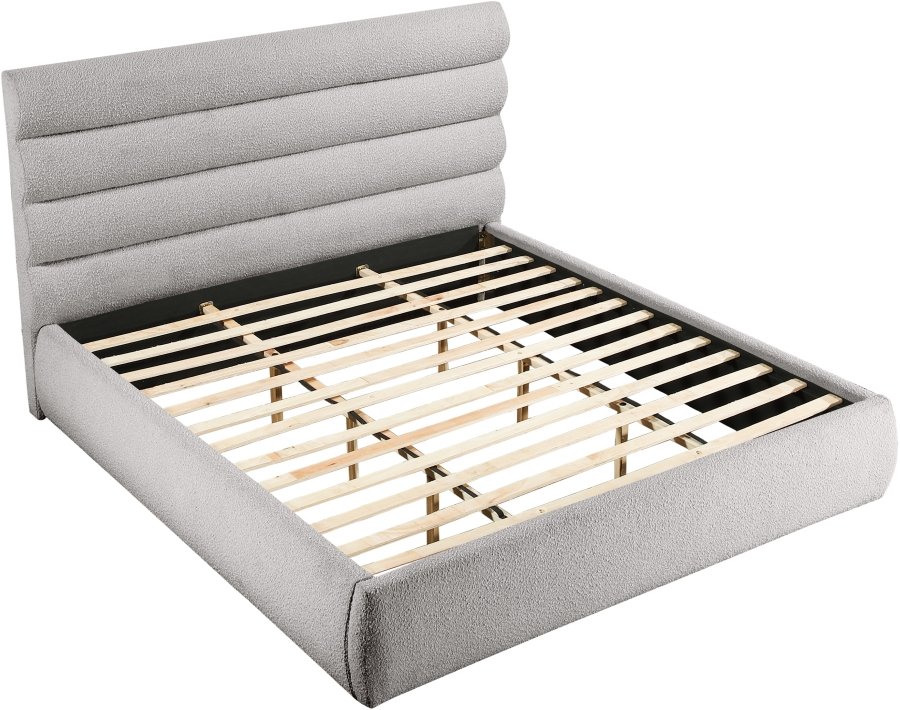 Adam Boucle Fabric Upholstered Bed - Image 6