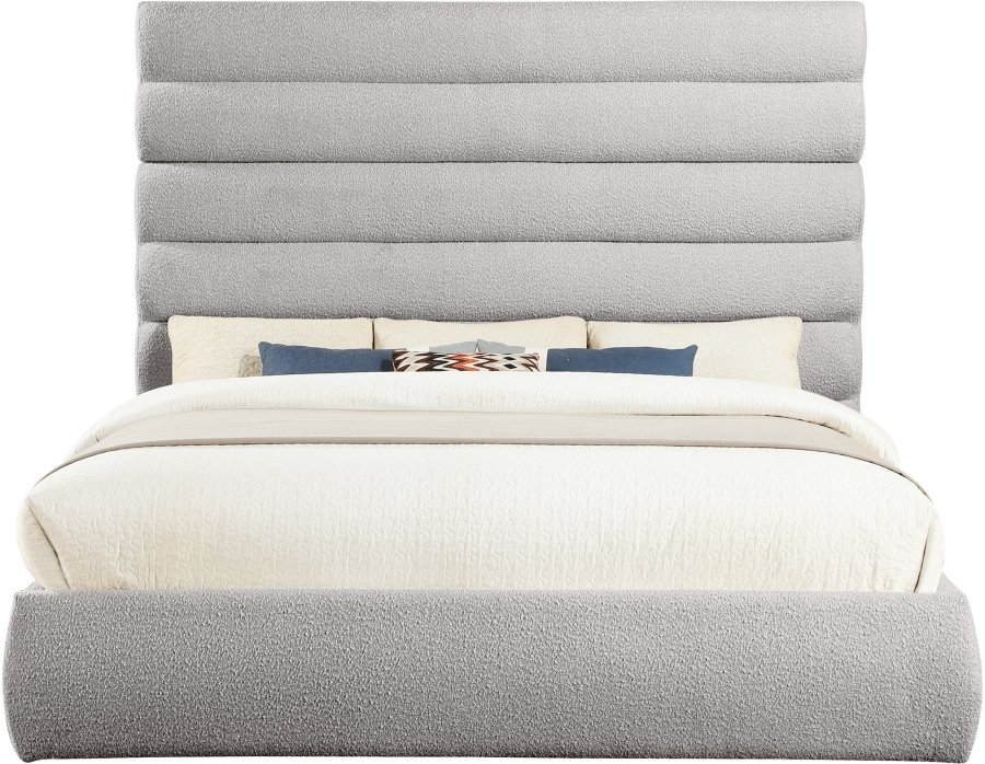Adam Boucle Fabric Upholstered Bed - Image 3
