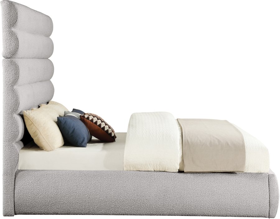 Adam Boucle Fabric Upholstered Bed - Image 4