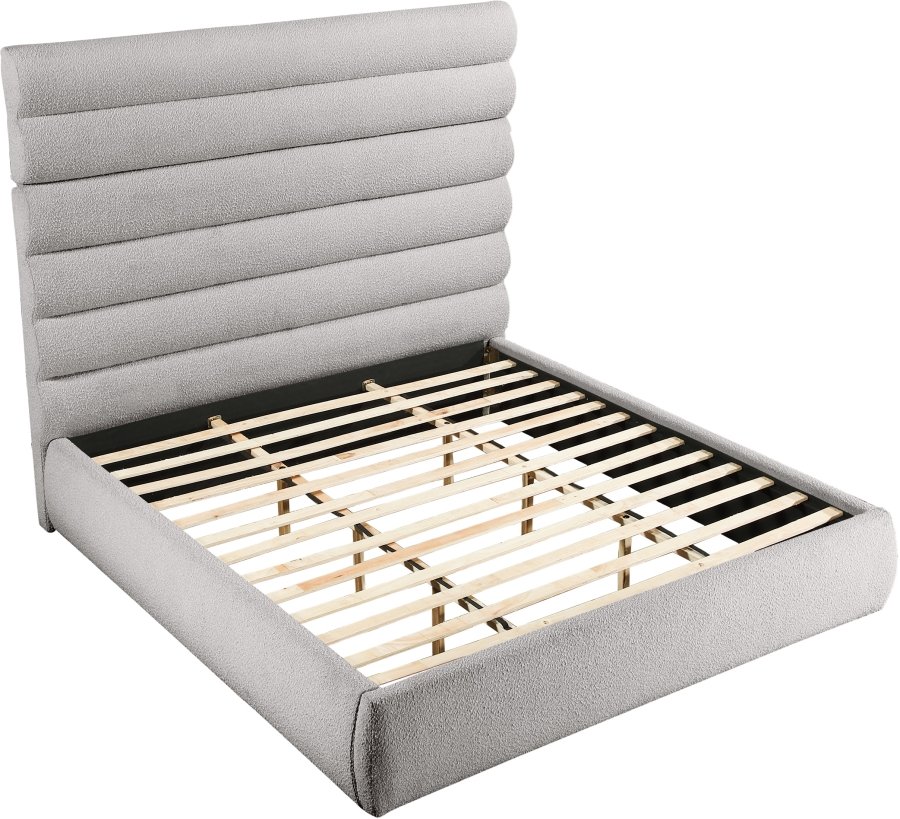 Adam Boucle Fabric Upholstered Bed - Image 6