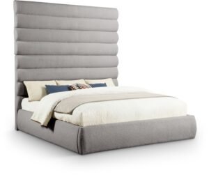 Adam Boucle Fabric Upholstered Bed