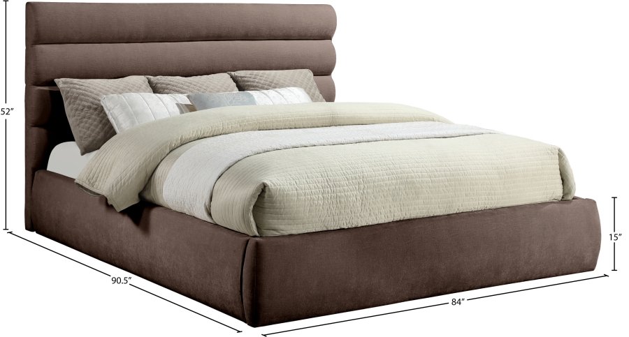 Adam Chenille Fabric Upholstered Bed - Image 9