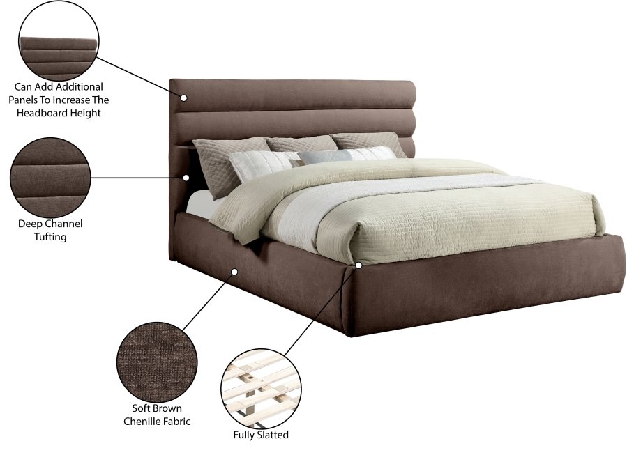 Adam Chenille Fabric Upholstered Bed - Image 10