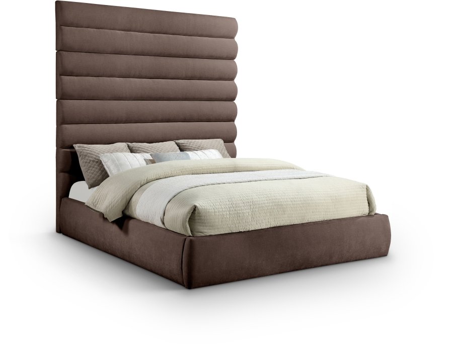 Adam Chenille Fabric Upholstered Bed