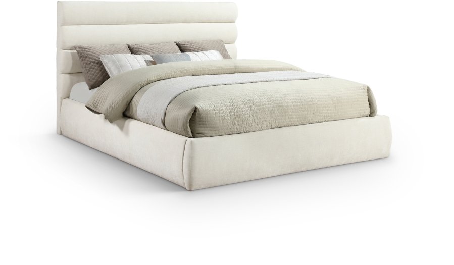 Adam Chenille Fabric Upholstered Bed