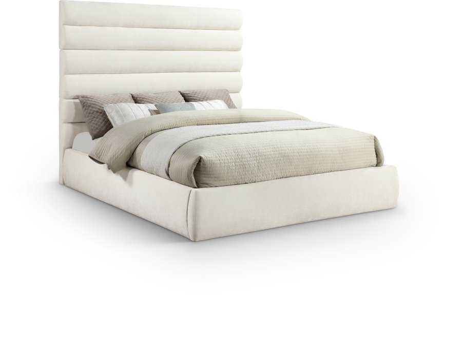 Adam Chenille Fabric Upholstered Bed