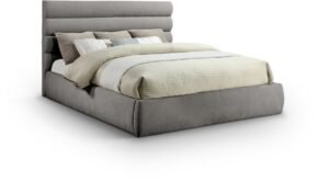 Adam Chenille Fabric Upholstered Bed