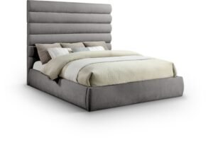 Adam Chenille Fabric Upholstered Bed
