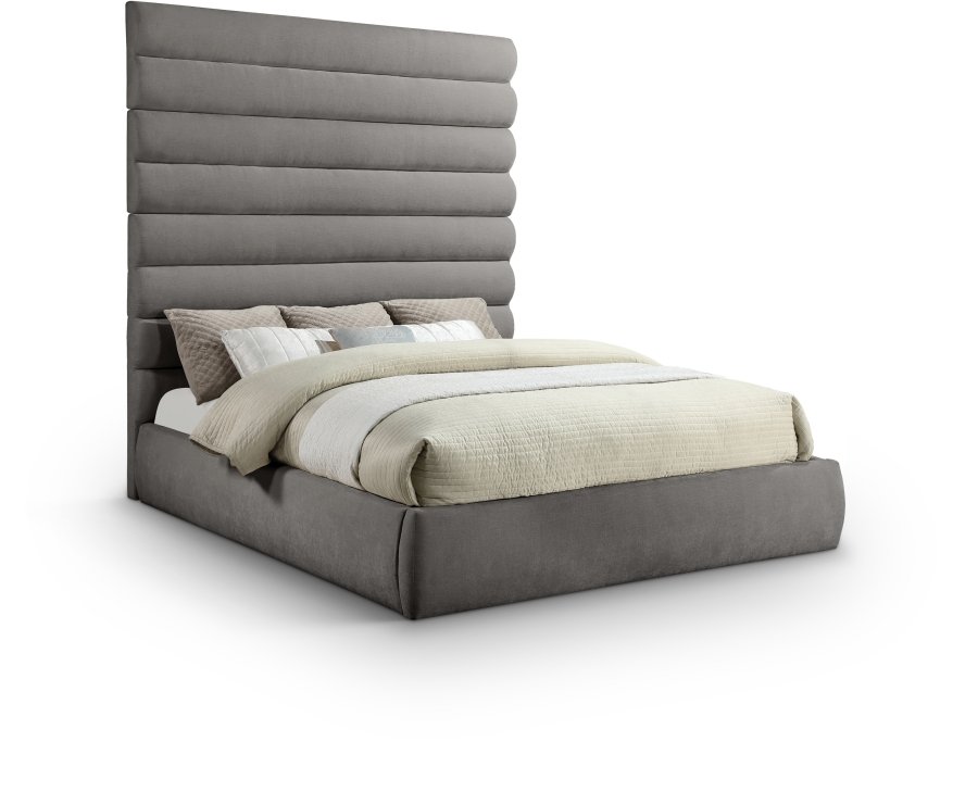 Adam Chenille Fabric Upholstered Bed