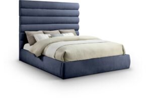 Adam Chenille Fabric Upholstered Bed