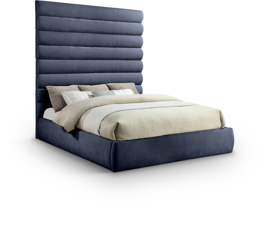 Adam Chenille Fabric Upholstered Bed