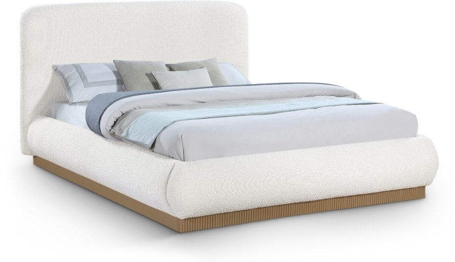 Rigby Boucle Fabric Upholstered Bed