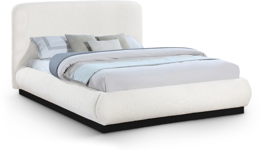 Rigby Boucle Fabric Upholstered Bed