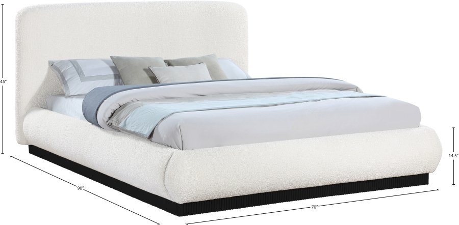 Rigby Boucle Fabric Upholstered Bed - Image 9