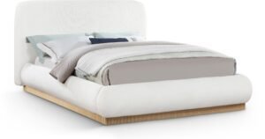 Rigby Linen Textured Fabric Upholstered Bed