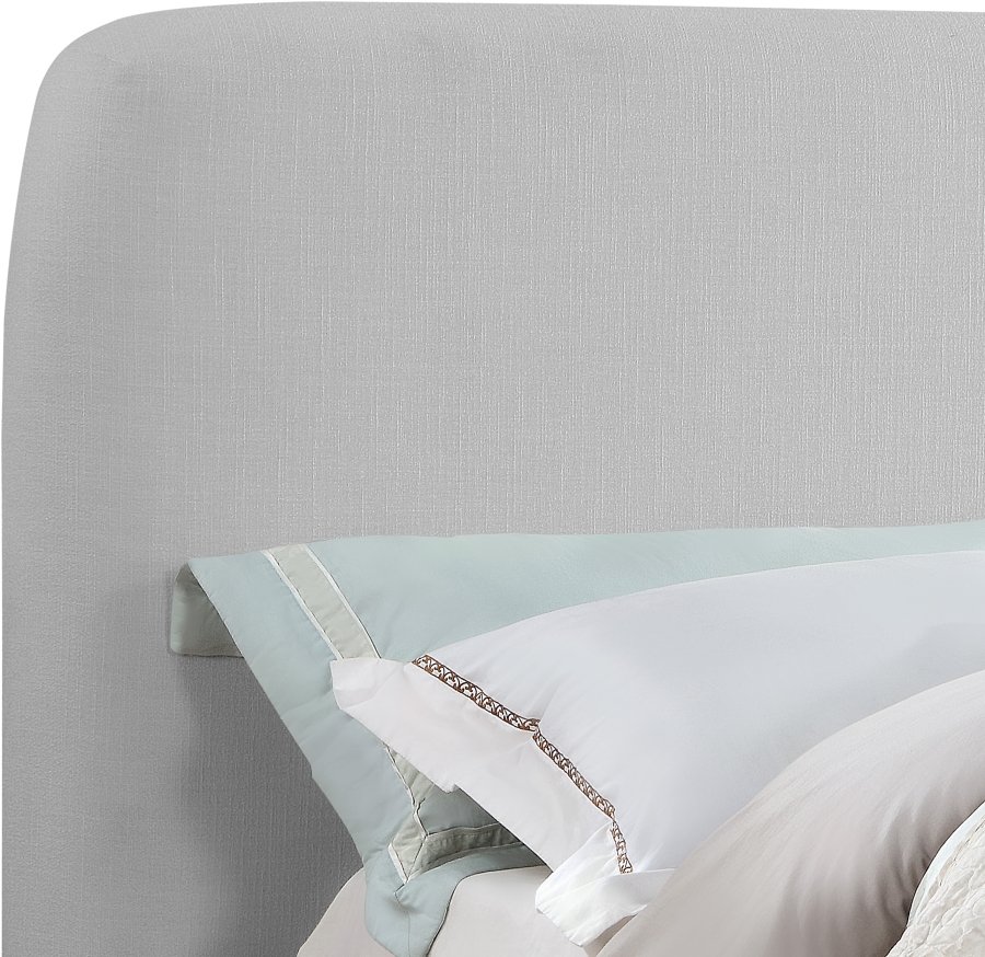 Rigby Linen Textured Fabric Upholstered Bed - Image 8