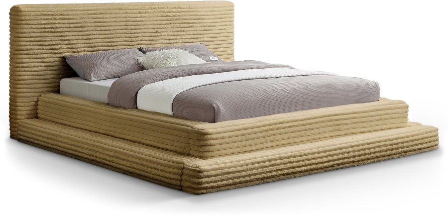 Drew Corduroy Fabric Upholstered Bed