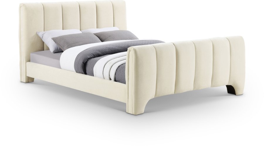 Camila Chenille Fabric Upholstered Bed