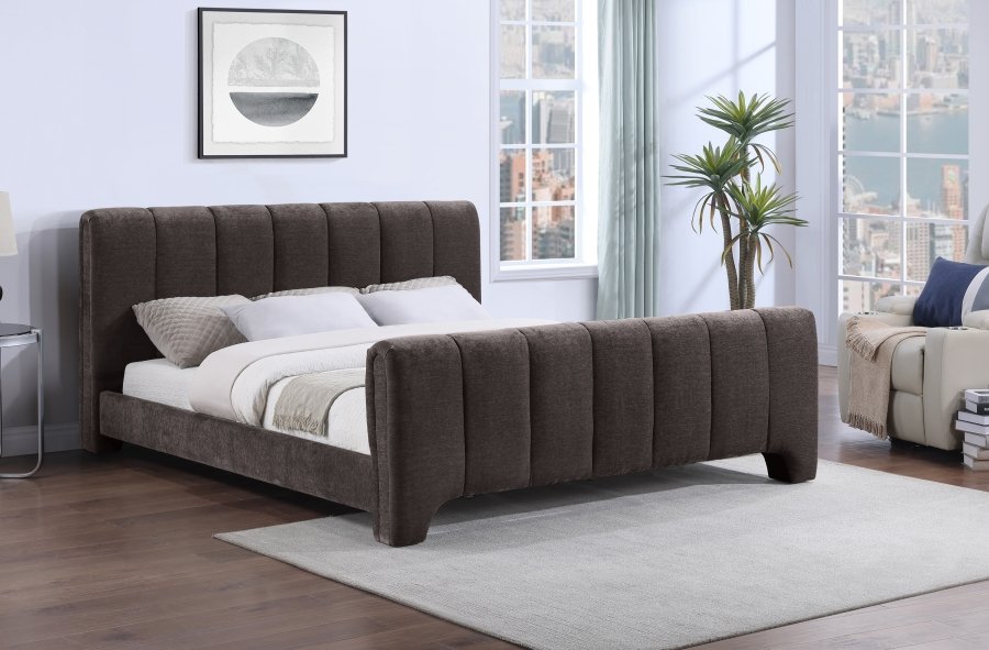 Camila Chenille Fabric Upholstered Bed - Image 2