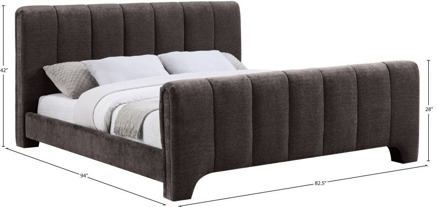 Camila Chenille Fabric Upholstered Bed - Image 10