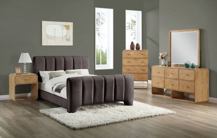 Camila Chenille Fabric Upholstered Bed - Image 9