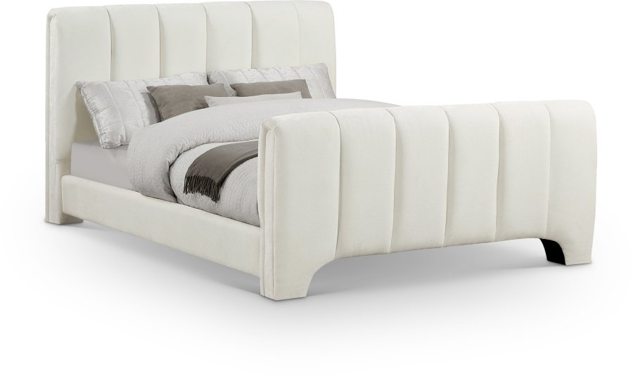 Camila Chenille Fabric Upholstered Bed