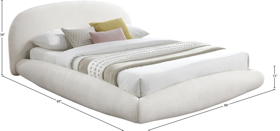 Genesis Teddy Fabric Upholstered Floating Bed - Image 6